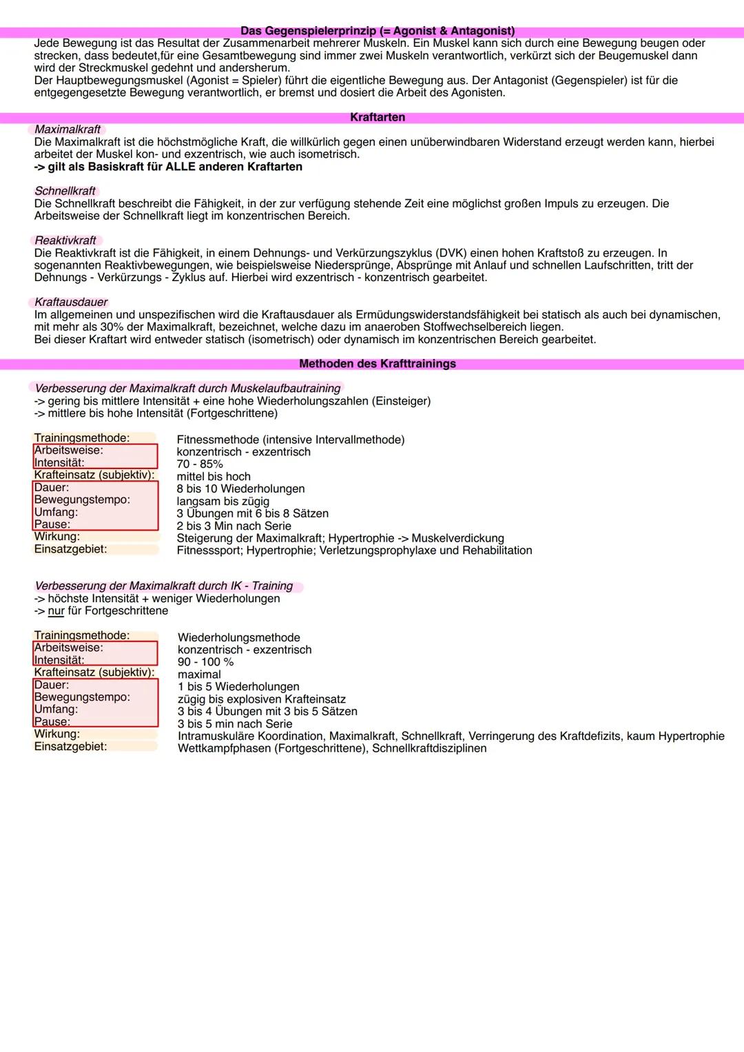 # Lernzettel - Krafttraining

Muskel
↓
Muskelfaserbündel
↓
Muskelfaser
Myofibrillen

Muskelaufbau

Abschnitte der Myofibrillen: Sarkomer
↓


