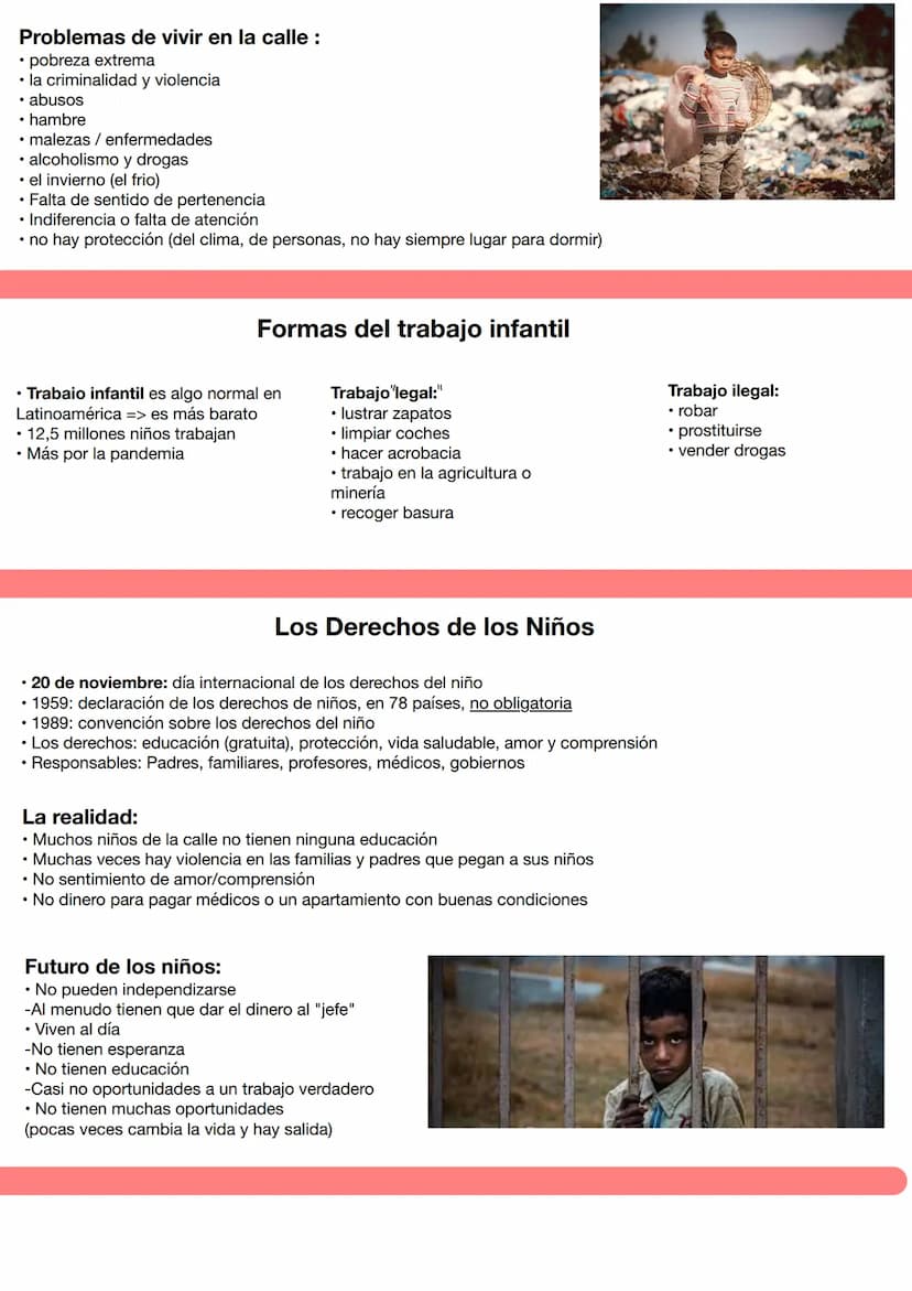 • En 17 países de Latinoamérica 40,5 % de los niños y
adolescentes
Informaciones generales
• (70,5 millones) se encuentran en situación de p