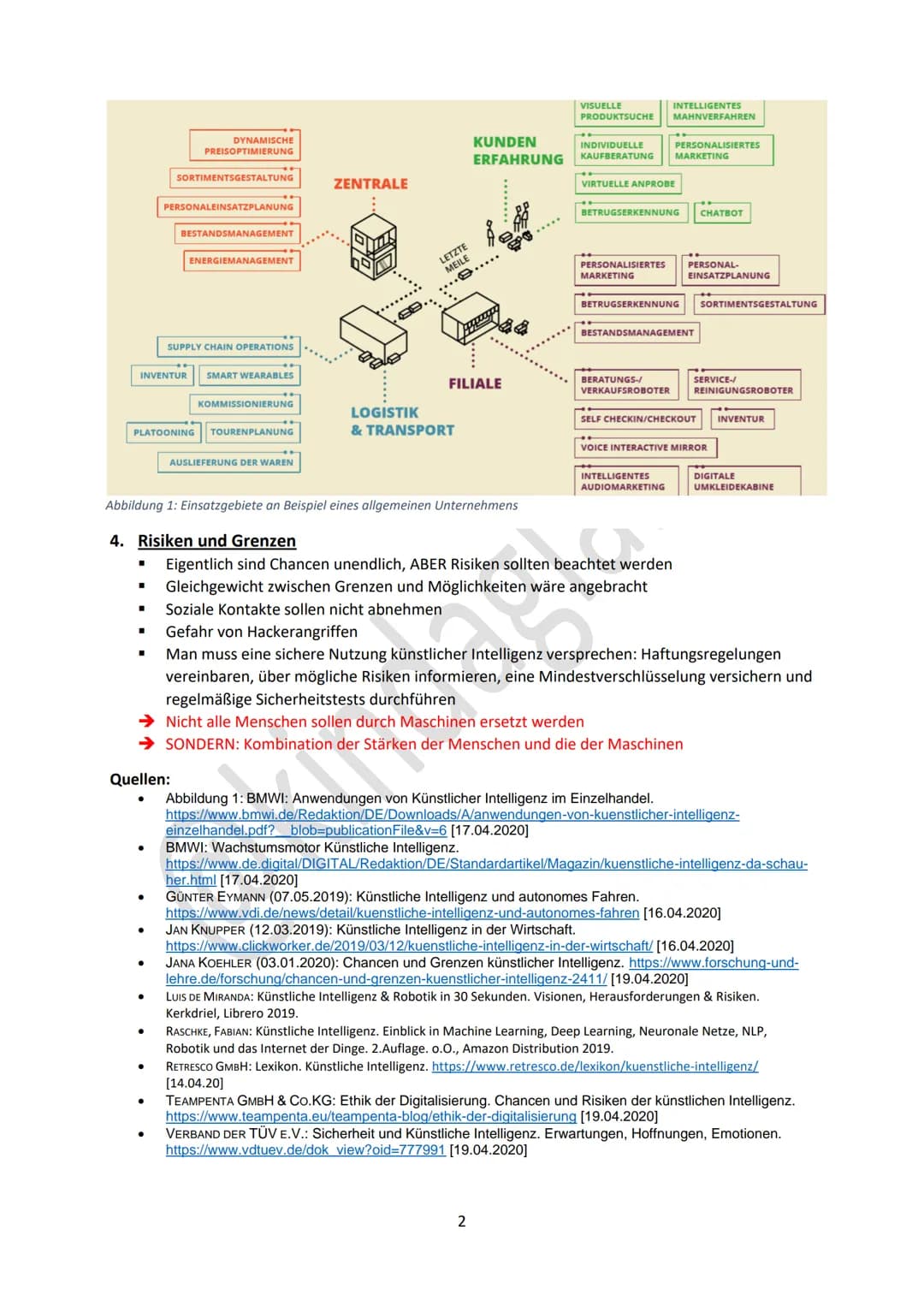 1. Definition
Teilgebiet der Informatik, dass sich mit der technischen Nachbildung menschlicher Intelligenz
befasst.
■
■
■
■
■
■
2. Vergleic