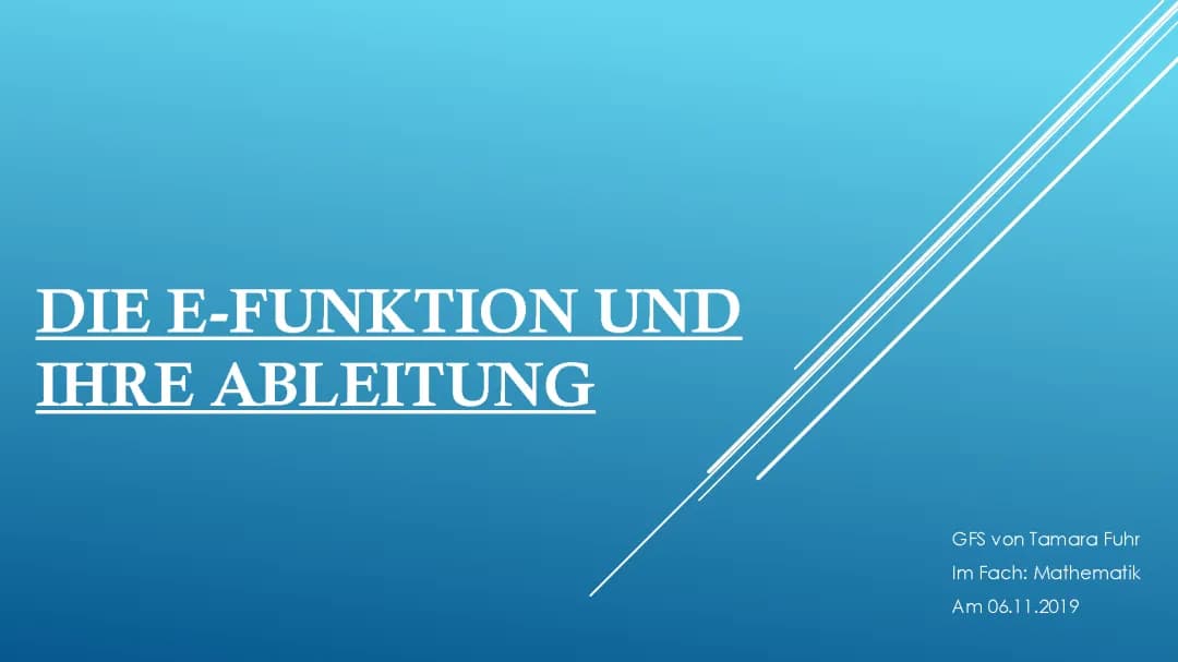 Lerne mit dem Ableitungsrechner: E-Funktion einfach erklärt!