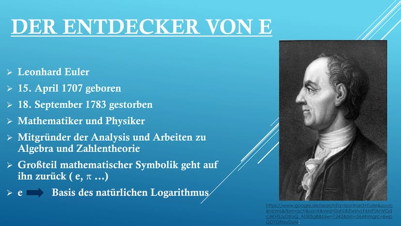 DIE E-FUNKTION UND
IHRE ABLEITUNG
GFS von Tamara Fuhr
Im Fach: Mathematik
Am 06.11.2019 GLIEDERUNG
Wiederholung: Reelle Zahlen
✓ Entdecker v