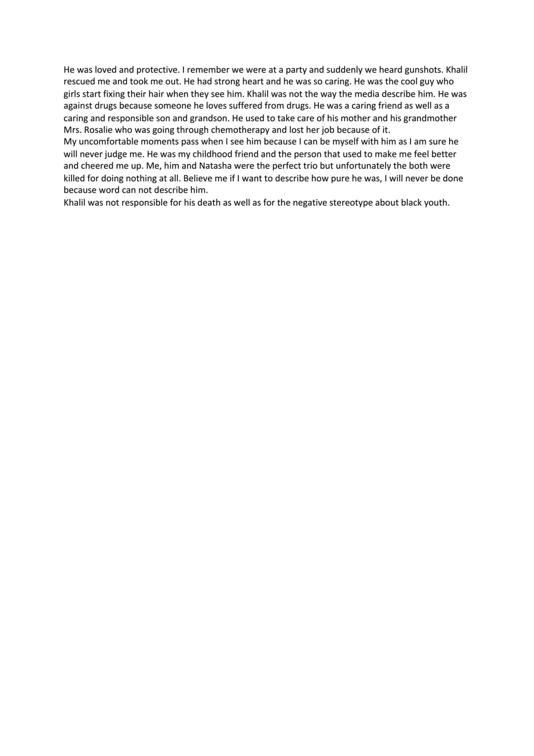 Reading Quiz 4-Chapters 6-8
Question 1:
State three details about Starr's interview at the police station.
The officers ask questions only a