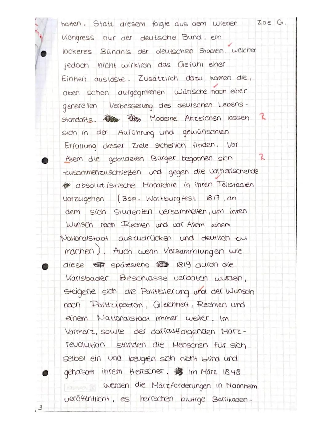 Klausur Nr. 1
Geschichte LK J1
"Deutschland und Europa im 19. Jahrhundert"
16.12.2021
Name: Zoe
Punkte: 23/28 Note: 2 NP Ar
Bitte beantworte