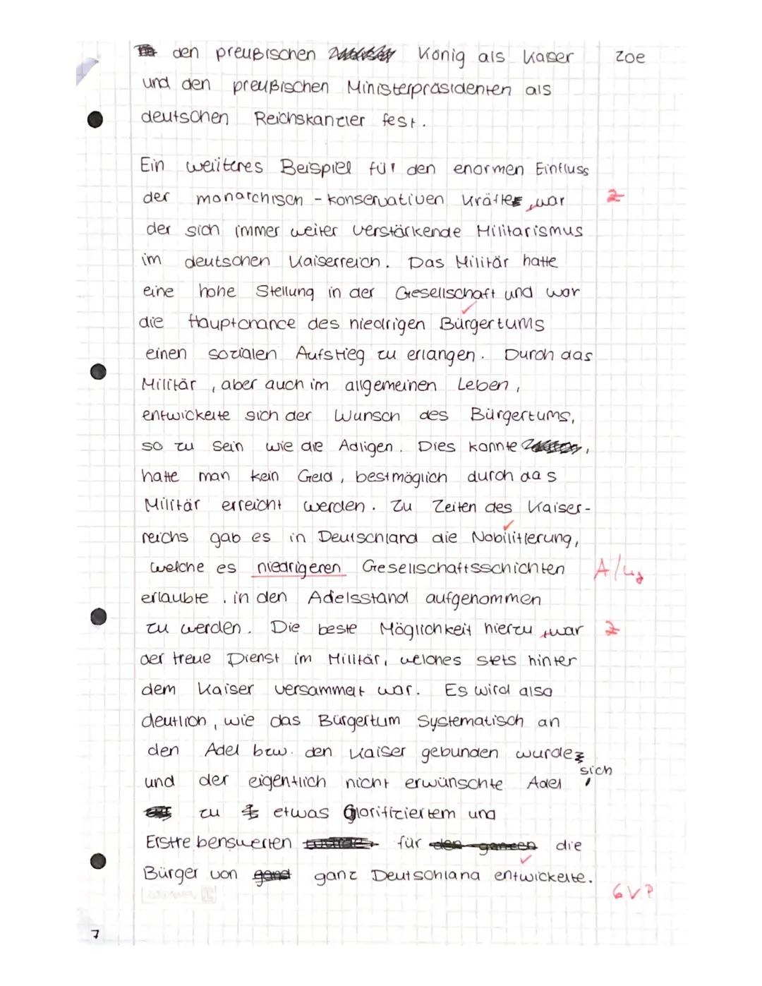 Klausur Nr. 1
Geschichte LK J1
"Deutschland und Europa im 19. Jahrhundert"
16.12.2021
Name: Zoe
Punkte: 23/28 Note: 2 NP Ar
Bitte beantworte