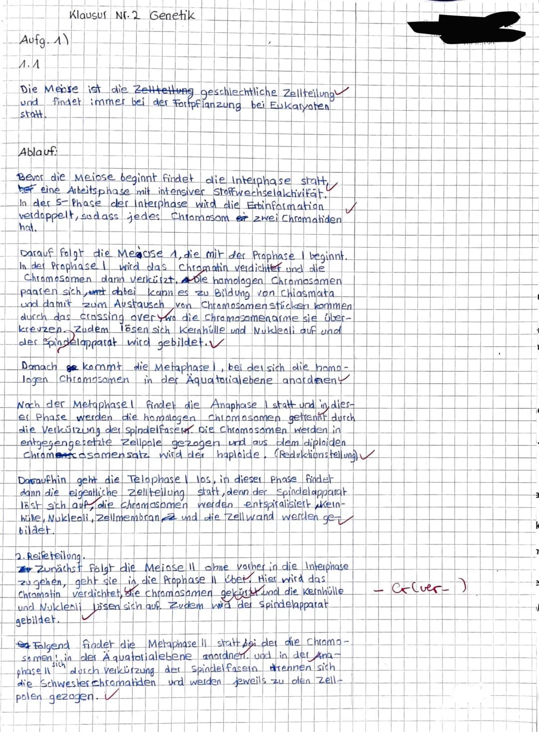 Gesamtschule Rosenhöhe
Date: 13.01.2022
Lehrerunterschrift:
Aufgabe 1:
Be W ertung
Gesamtpunktzahl: 113 Punkte - entspricht der Note: sehr g