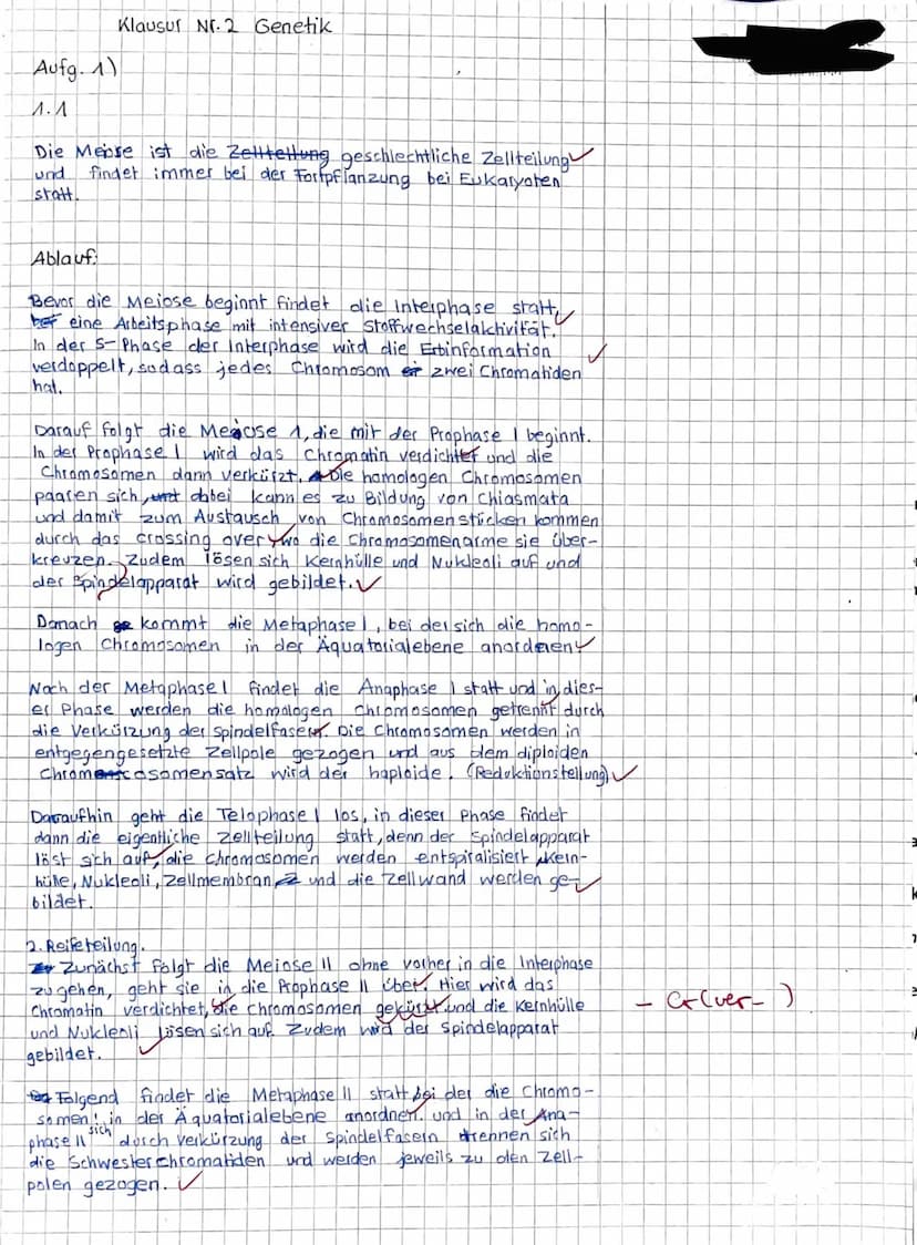 Gesamtschule Rosenhöhe
Date: 13.01.2022
Lehrerunterschrift:
Aufgabe 1:
Be W ertung
Gesamtpunktzahl: 113 Punkte - entspricht der Note: sehr g
