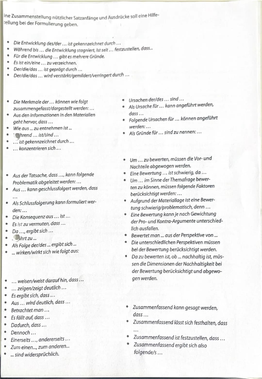 HeftPlusWeb Tipps für Klausuren
Formulierungshilfen zur Karteninterpretation
Untersuchungsgebiete beschreiben
⚫XY ist eine Region im Osten B
