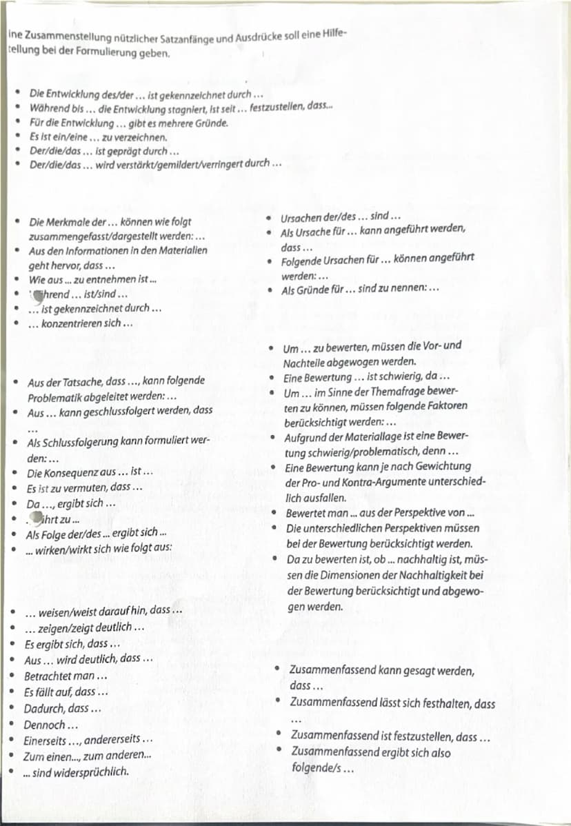 HeftPlusWeb Tipps für Klausuren
Formulierungshilfen zur Karteninterpretation
Untersuchungsgebiete beschreiben
⚫XY ist eine Region im Osten B