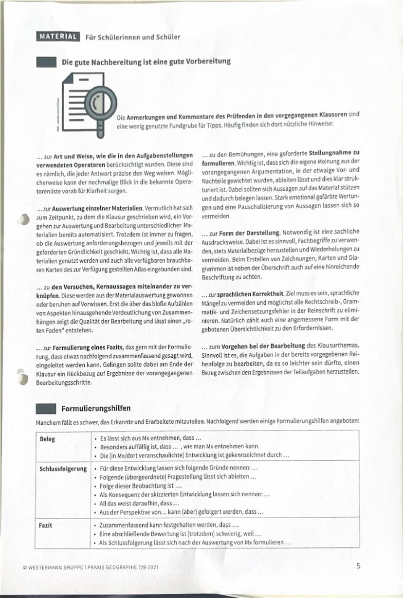 HeftPlusWeb Tipps für Klausuren
Formulierungshilfen zur Karteninterpretation
Untersuchungsgebiete beschreiben
⚫XY ist eine Region im Osten B