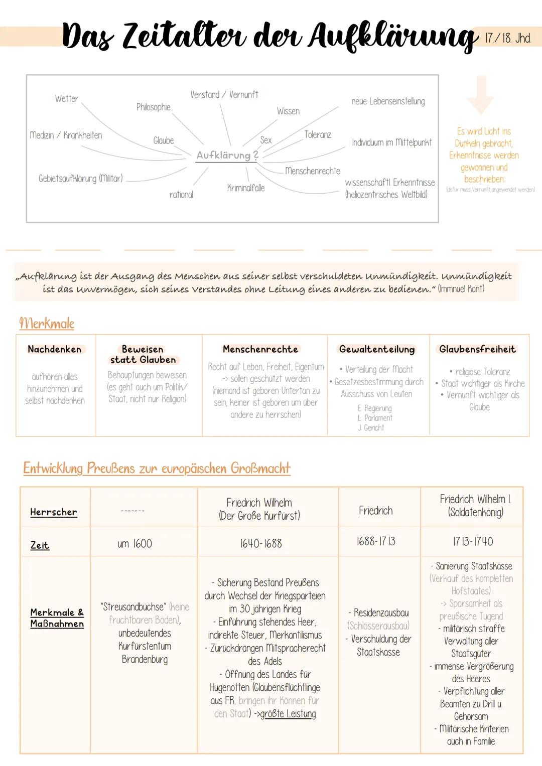 Das Zeitalter der Aufklärung
Wetter
Medizin / Krankheiten
Gebietsaufklärung (Militar)
Merkmale
Nachdenken
aufhören alles
hinzunehmen und
sel