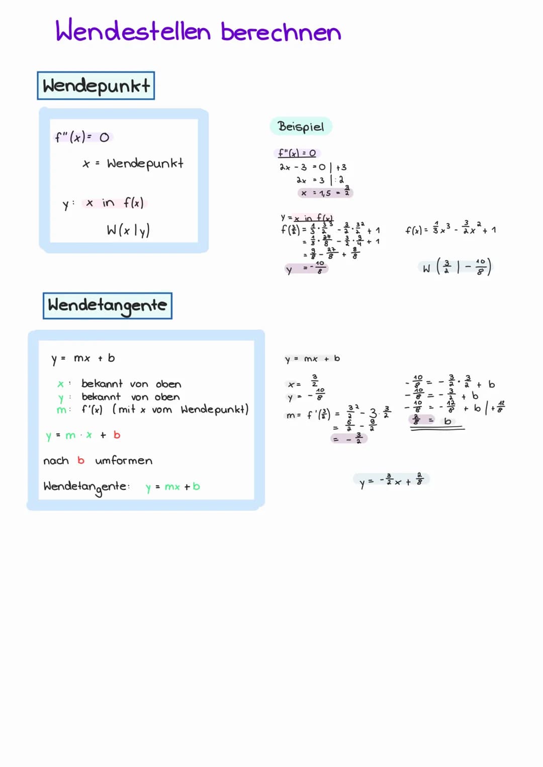 Lernbuch
Ganzrationale Funktionen ●
Ableitungen
Ableitung bilden
f(x) = x² → f'(x) = n・x'
n
Beispiele
Exponent nach vorne und mit Faktor vor