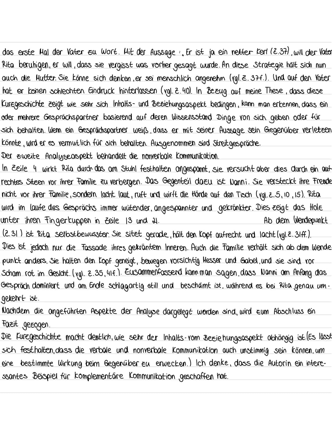 Die Analyse einer kurzgeschichte
In der Kuregeschichte. Ein netter Kerl" von Gabriele Wohmann aus dem Jahr 1987
geht es um die Kommunikation