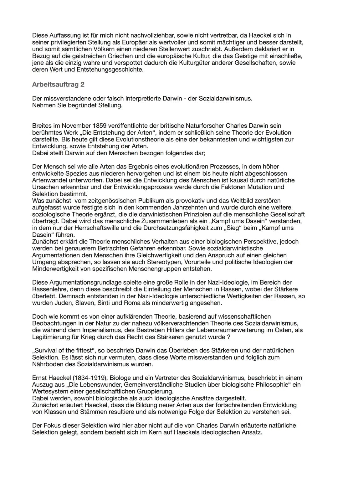 
<h2 id="berblick">Überblick</h2>
<p>Der Sozialdarwinismus ist eine Theorie, die die darwinistischen Prinzipien auf die menschliche Gesellsc