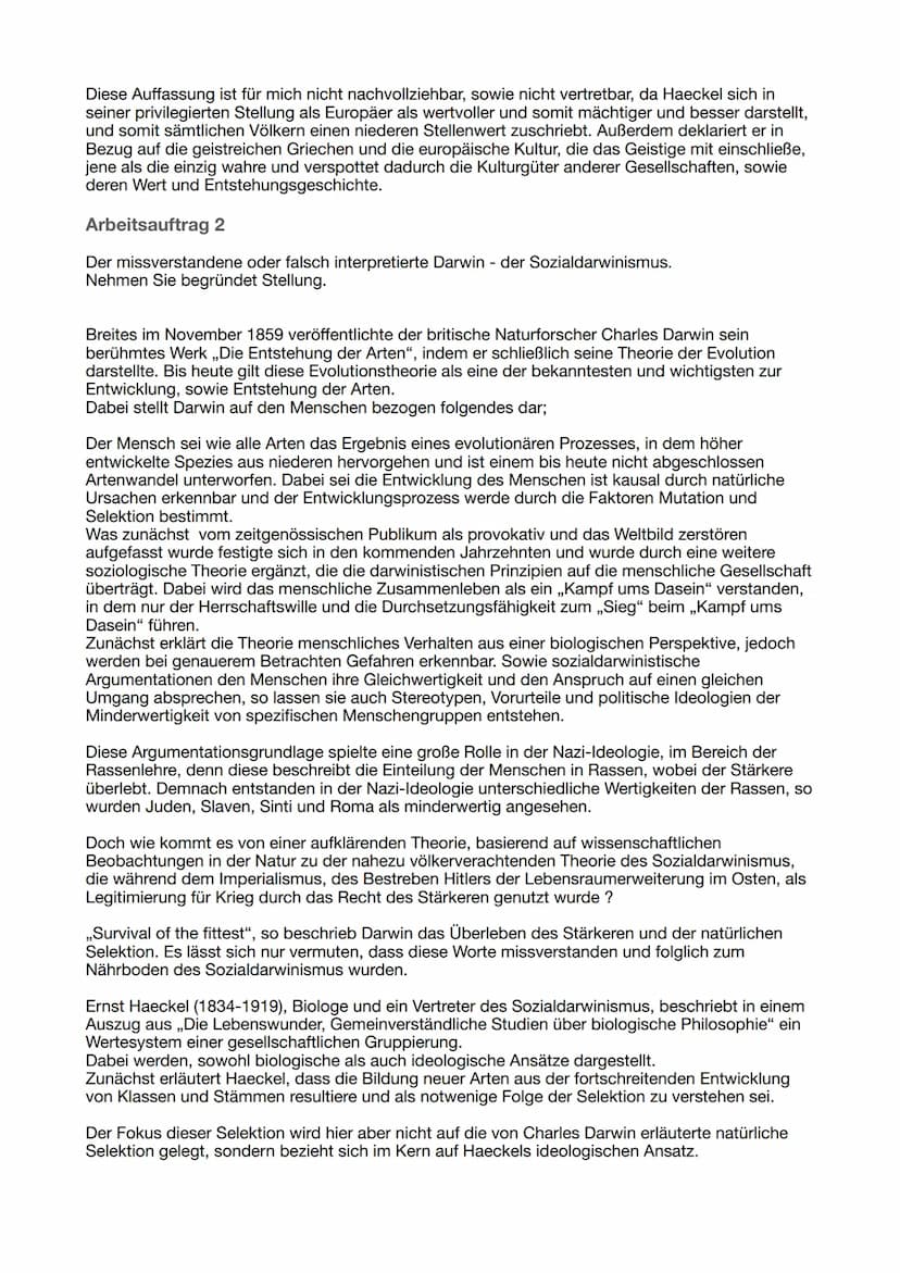 
<h2 id="berblick">Überblick</h2>
<p>Der Sozialdarwinismus ist eine Theorie, die die darwinistischen Prinzipien auf die menschliche Gesellsc