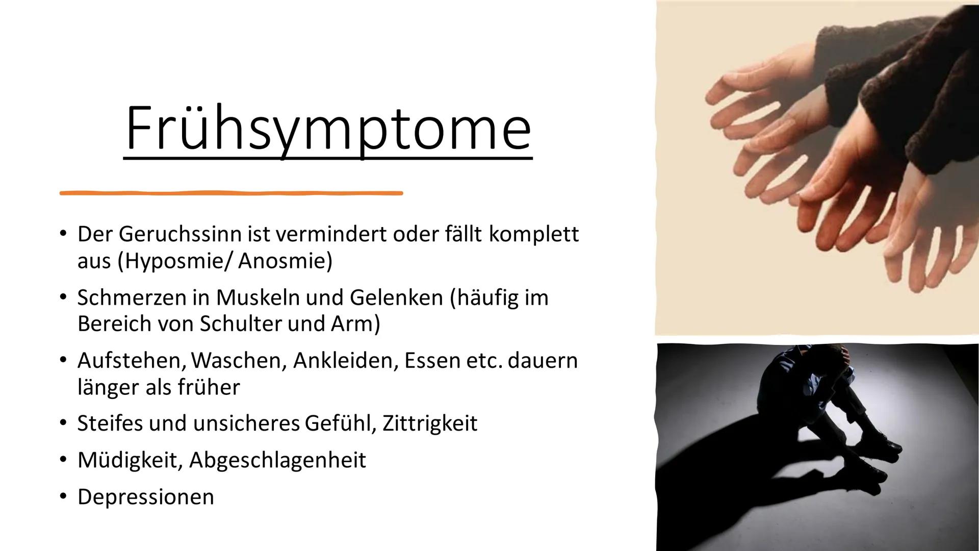 Parkinson-
Krankheit Inhaltsverzeichnis
●
●
●
●
●
Begriffserklärung
Allgemeines
Typische Symptome
Frühsymptome
Begleitsymptome
Ursachen
Ther