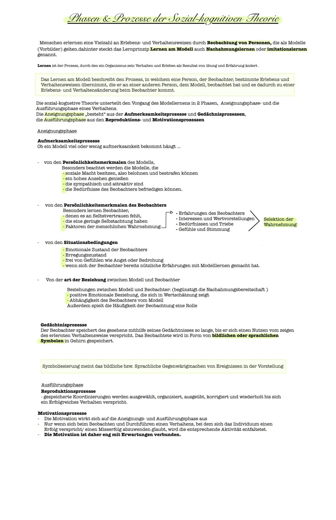 # Sozial-Kognitive-Theorie # Phasen & Prozesse der Sozial-kognitiven Theorie

Menschen erlernen eine Vielzahl an Erlebens- und Verhaltenswei
