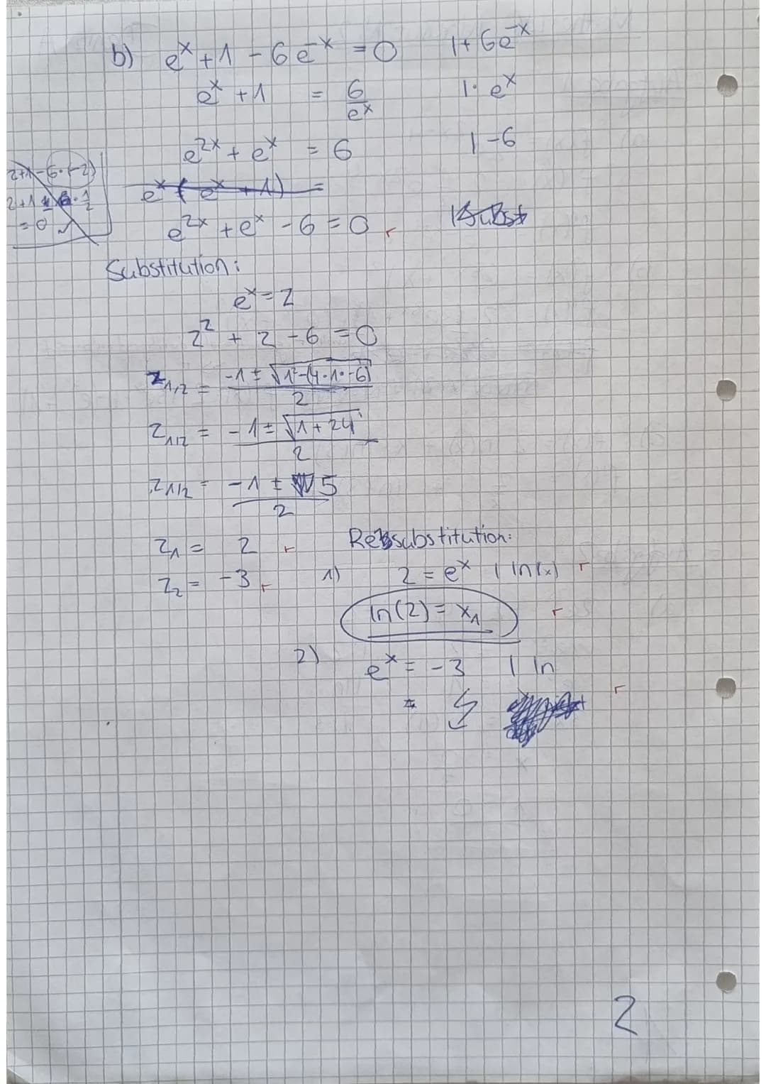 Mathe LK 11.1
Name: Deniz A.
Klausur Nr. 2
Aufgabe 1 (3 Punkte)
Bestimme jeweils die Funktionsgleichung von f'.
a) f(x) = ²x-4
b) f(x) = (e³
