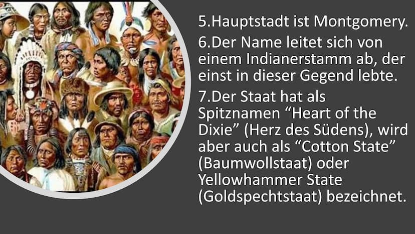 Der
Bundesstaat
Alabama
Von Maurus Kurzmeier
Welcome to
Sweet Home
Alabama
Governor Kay Ivey
wa Inhaltsverzeichnis
Name
Bevölkerung
Name
Bev
