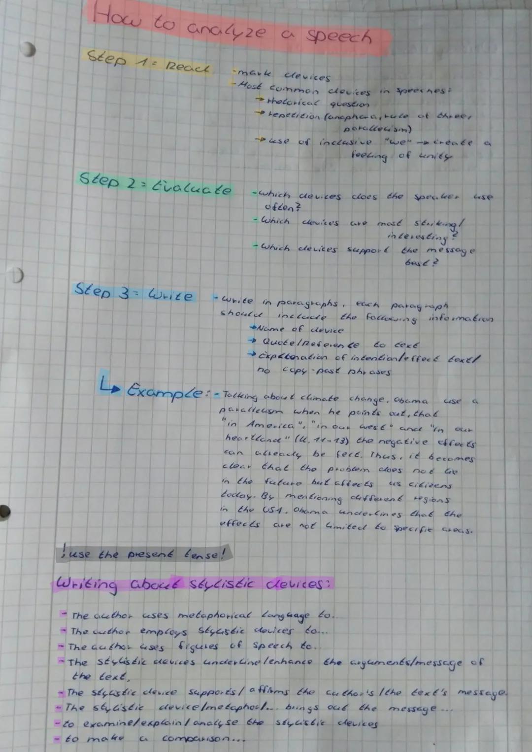 Redeanalyse: Beispiel PDF für Politische Reden und Klausuren