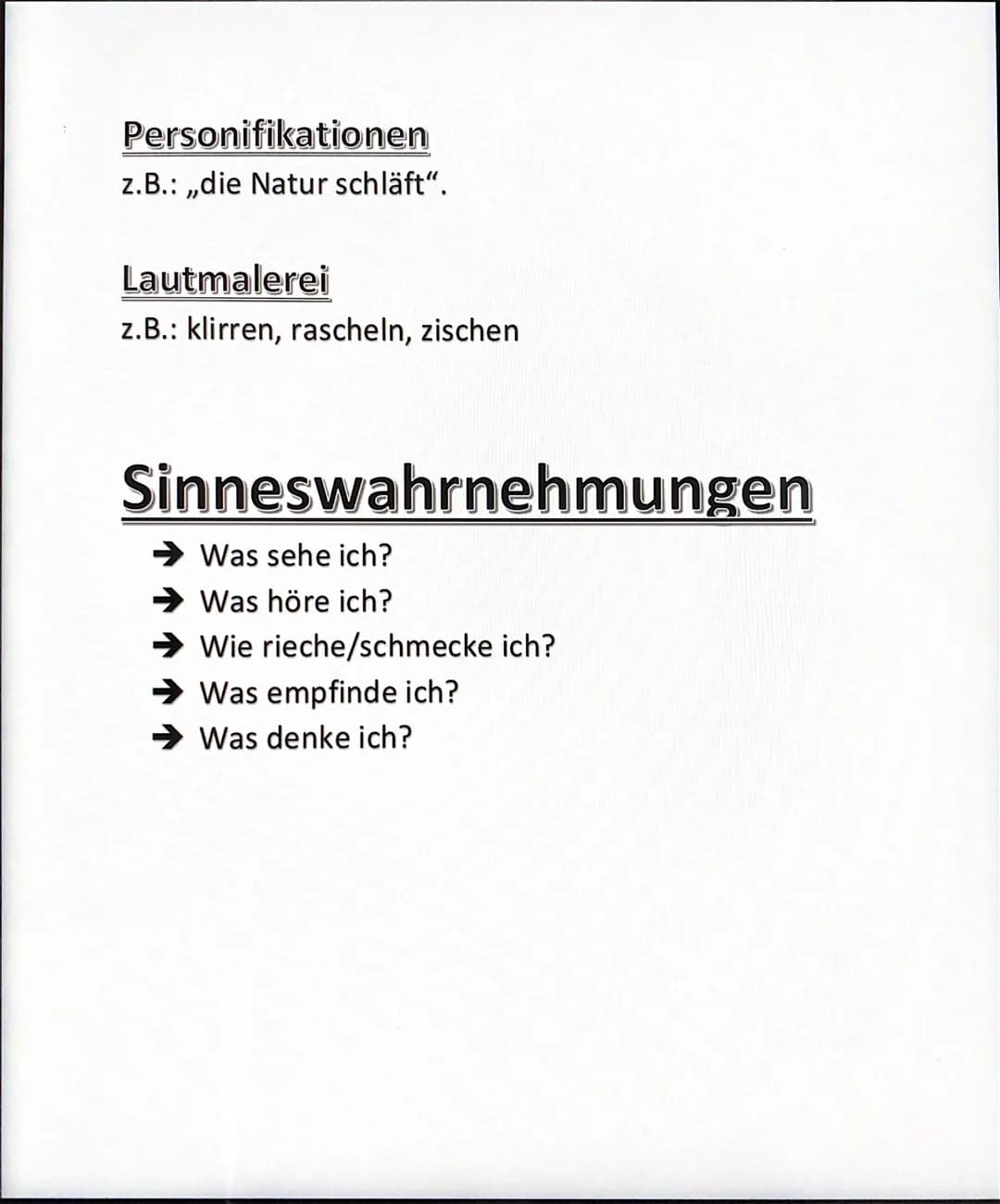 Verschiedene Satzanfänge
Zuerst... Etwas später... Jedoch...
Danach... Nun...
Daraufhin...
Dann... Anschließend... Nachher... Jedenfalls...
