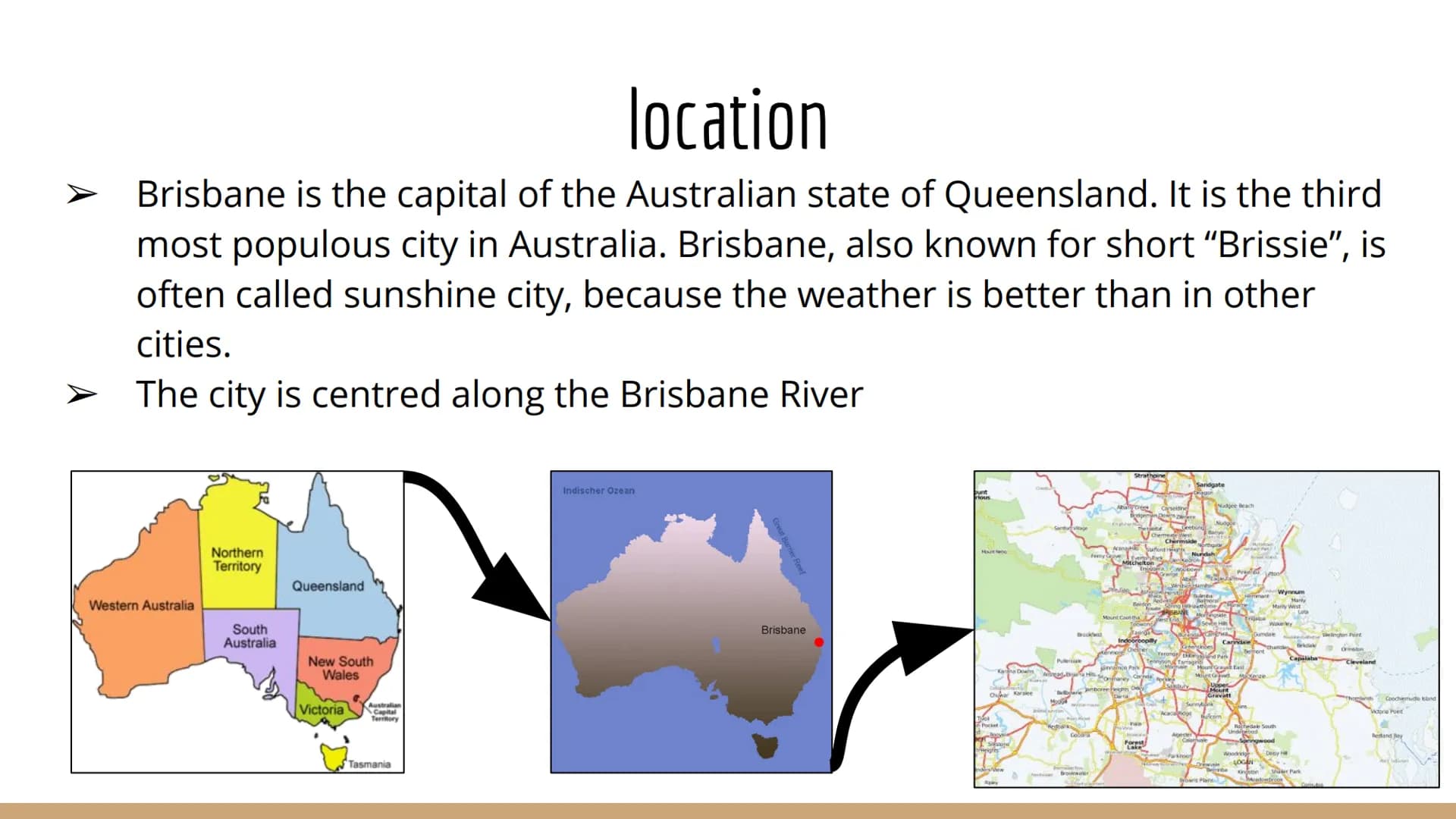 DE BUREAU
NSERE S
P
BEADE
GAUR FUN
Brisbane
a presentation by Katharina Vogt
TECAUCARIO
REALSHULZES random facts
→ location
Table of Content