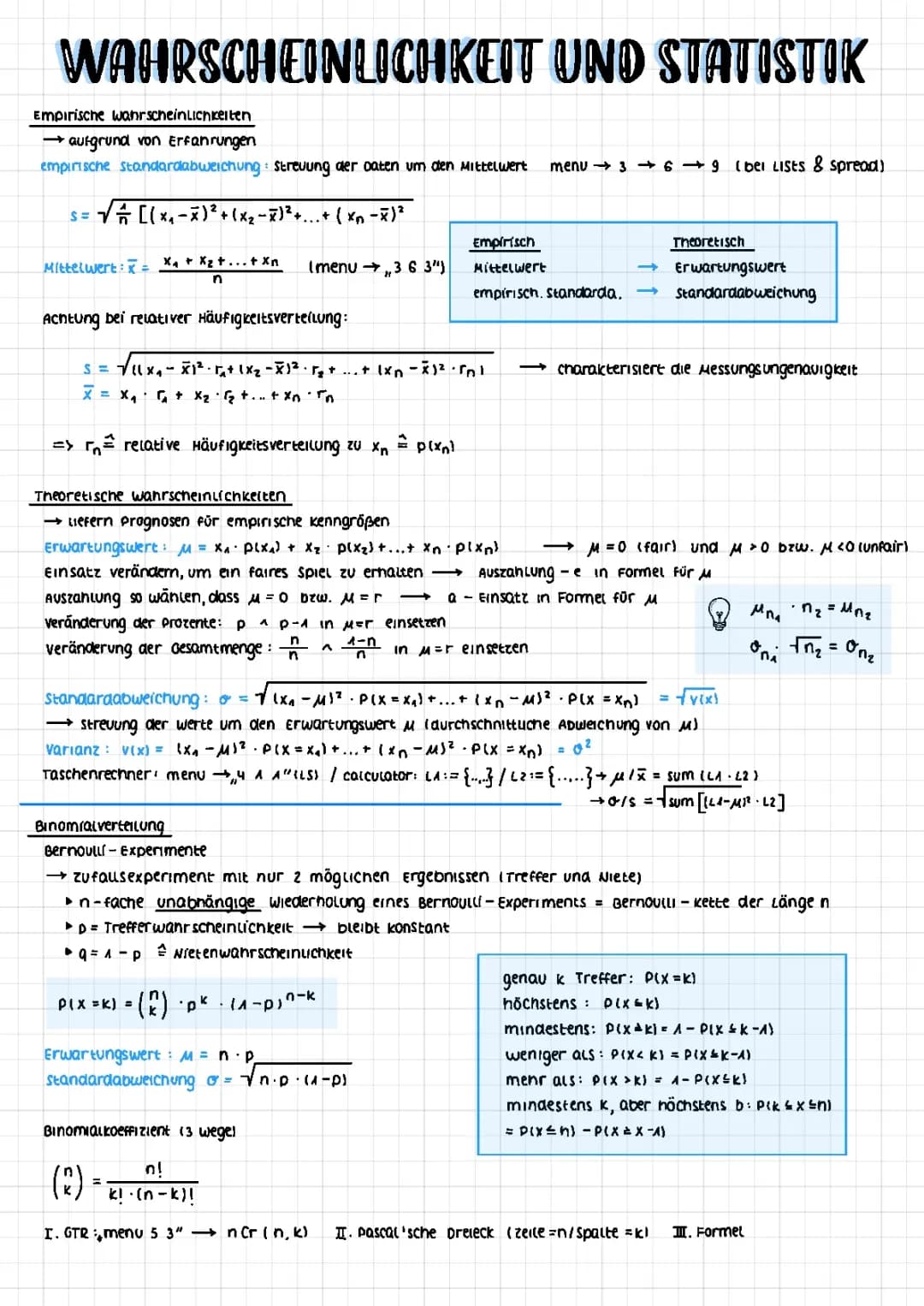 Wahrscheinlichkeit - Statistik 