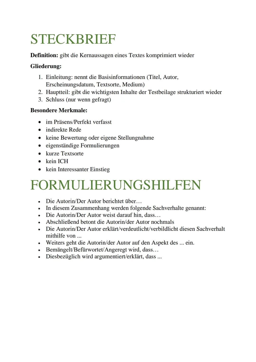 ZUSAMMENFASSUNG MINDMAP
In eigenen Worten
wiedergeben
neutral &
sachlich
Kurze Textsorte
Indirekte Rede
ZUSAMMENFASSUNG
Präsens/Perfekt
Basi