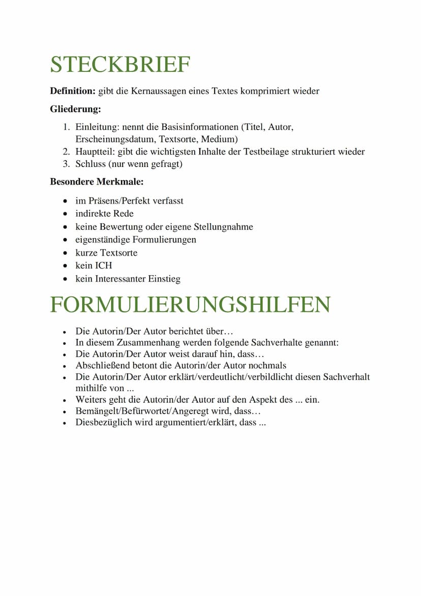 ZUSAMMENFASSUNG MINDMAP
In eigenen Worten
wiedergeben
neutral &
sachlich
Kurze Textsorte
Indirekte Rede
ZUSAMMENFASSUNG
Präsens/Perfekt
Basi