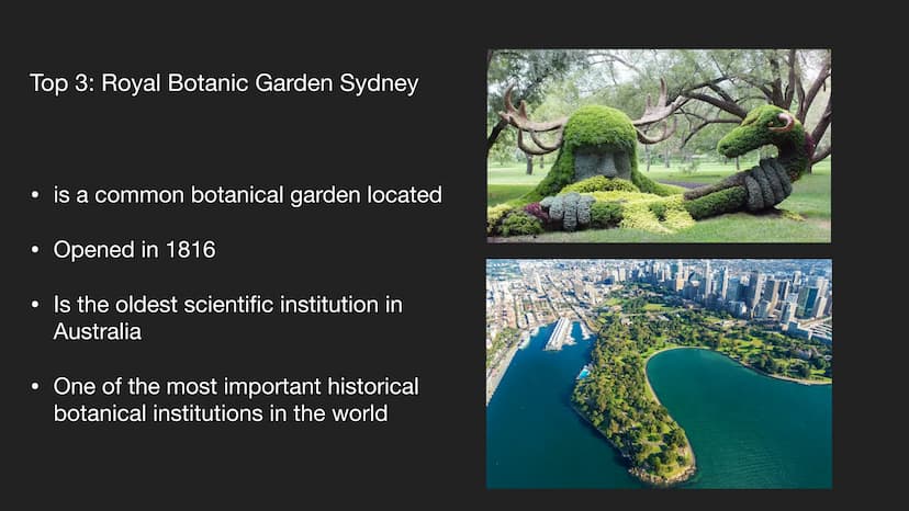 Sydney 1. Overall facts
2. History
3. Population
4. Sights
5. Climate
Table of contents
6. Festivals
9-1-1-1-1 ●
• It's on the east cost of 