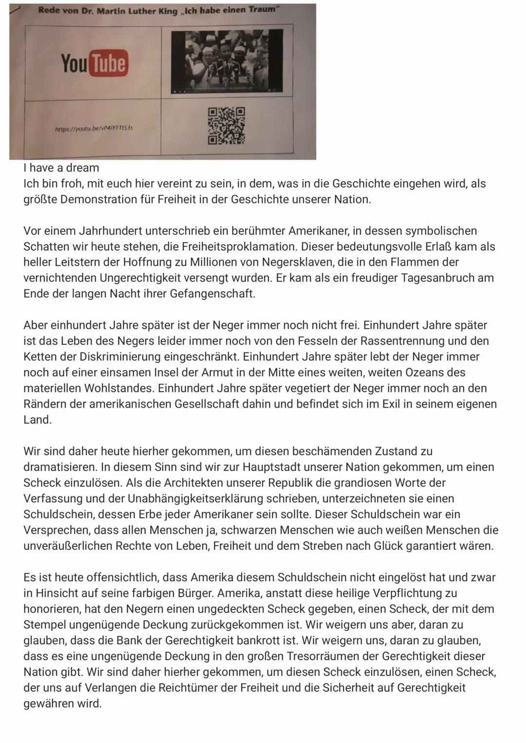 Rede
von
Dr. Martin Luther King
Traum in
Ich habe
einen
Prof Styx
Am 28. August 1863 hält Martin Luther
King
Cine.co
Ansprache
vor einem
Pab