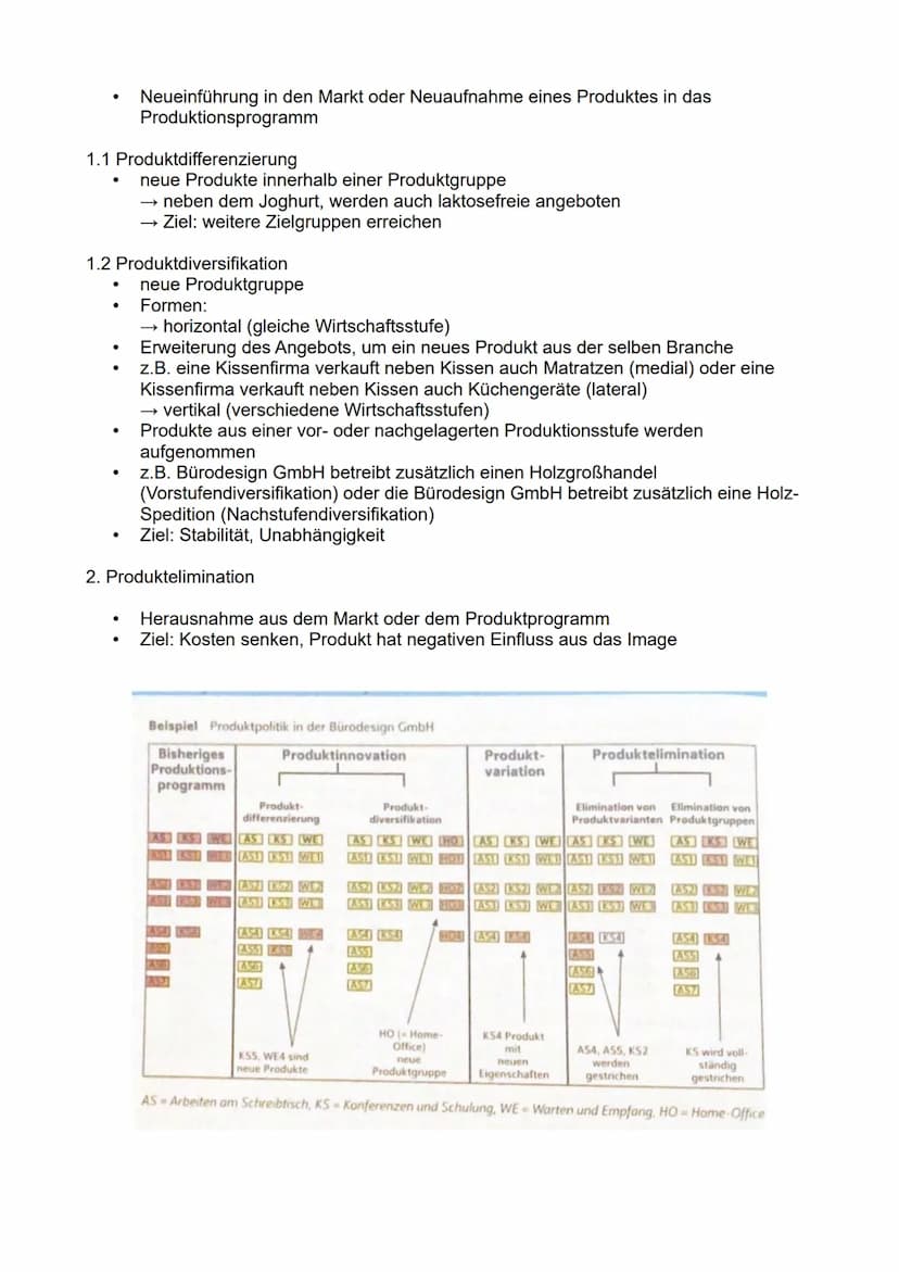 Definition:
●
Aufgabe:
1. Produktgestaltung
2. Servicegestaltung
enthält sämtliche Entscheidungen und Handlungen, welche sich mit dem Produk
