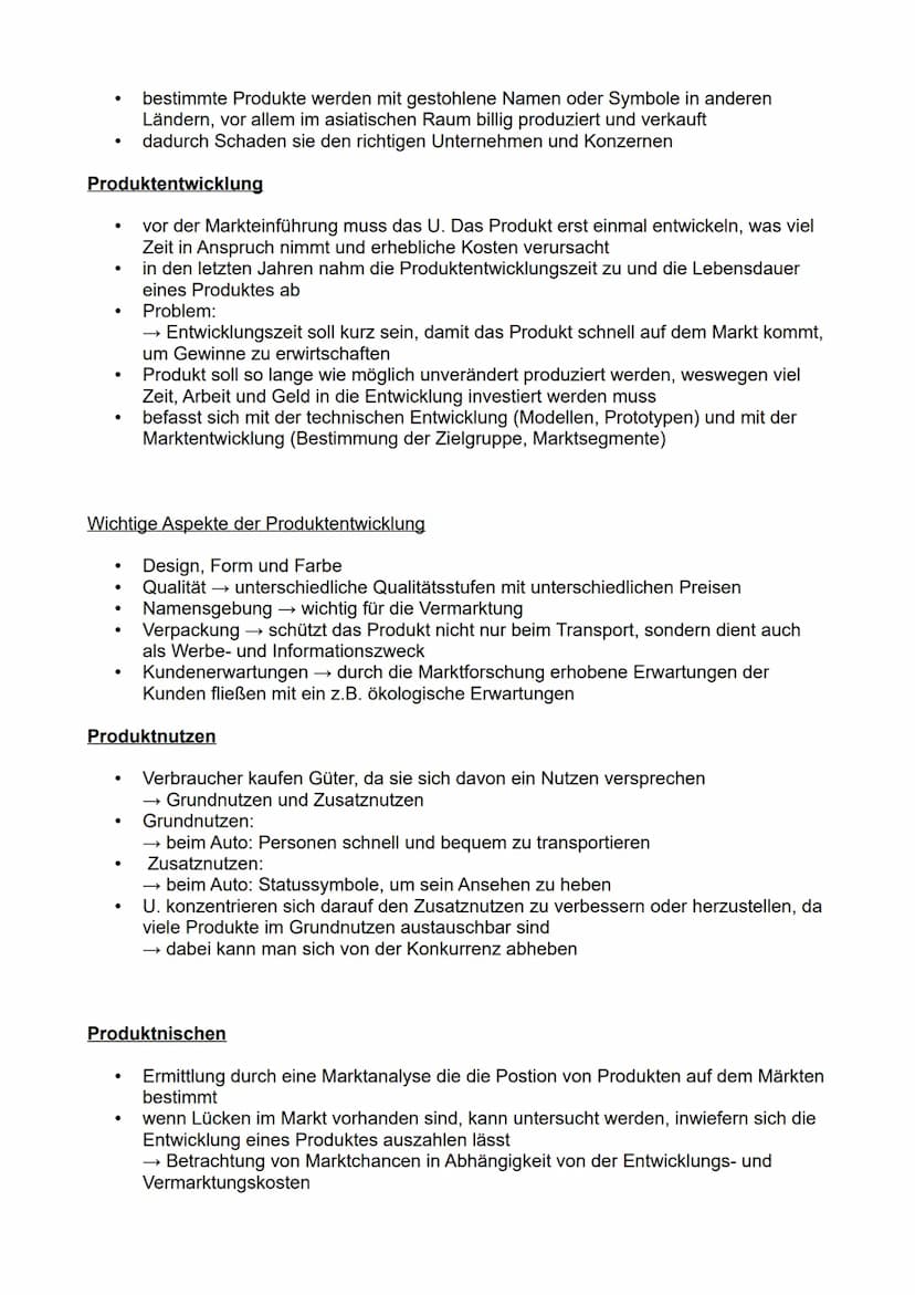 Definition:
●
Aufgabe:
1. Produktgestaltung
2. Servicegestaltung
enthält sämtliche Entscheidungen und Handlungen, welche sich mit dem Produk