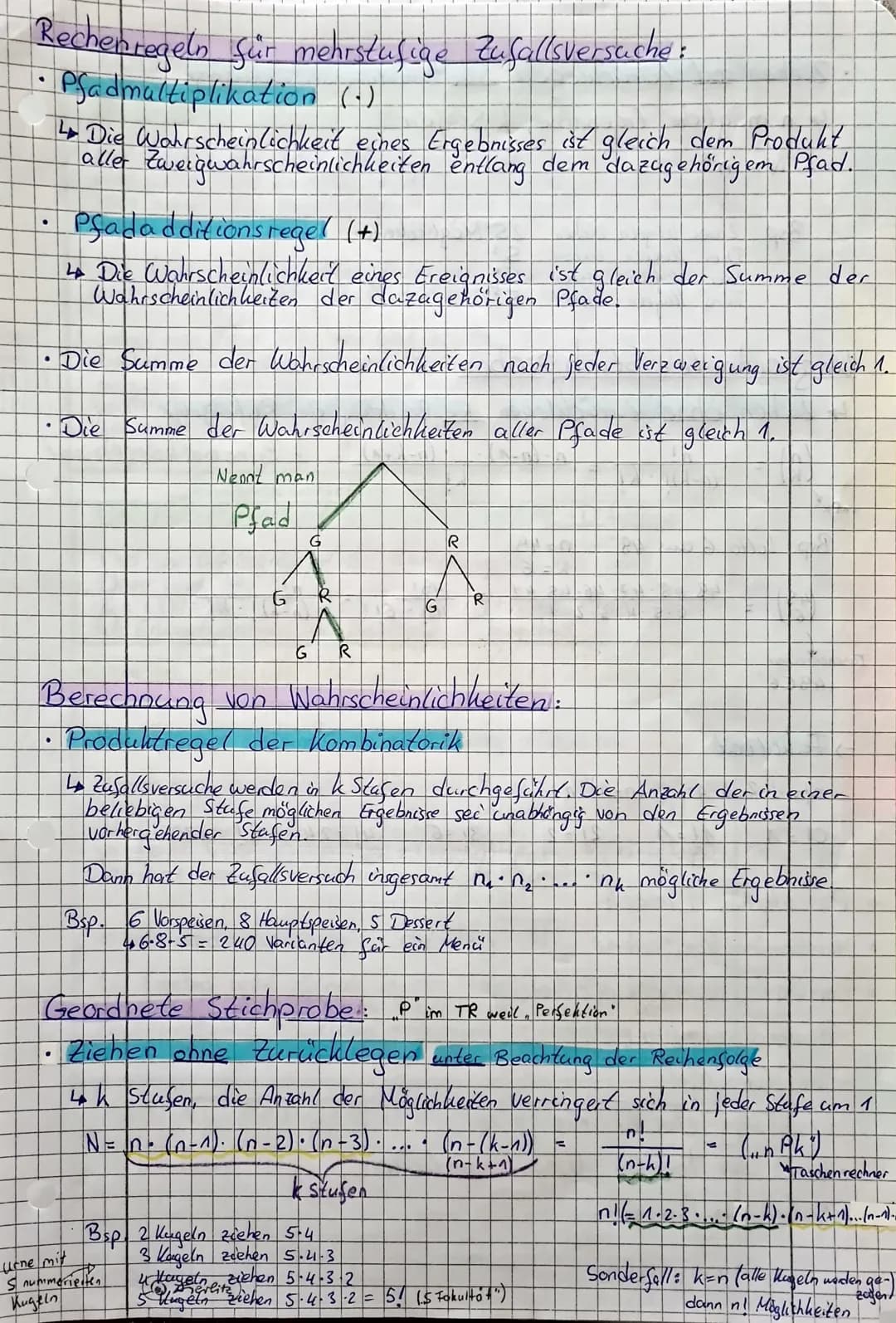 Stochastik Q3
Grundlegende Begriffe:
Ergebnisraum: Enthält alle möglichen Ergebnisse
4 Bsp.
= {0:1; 2; 6}
Ereignis: Untermenge des Ergebnis 