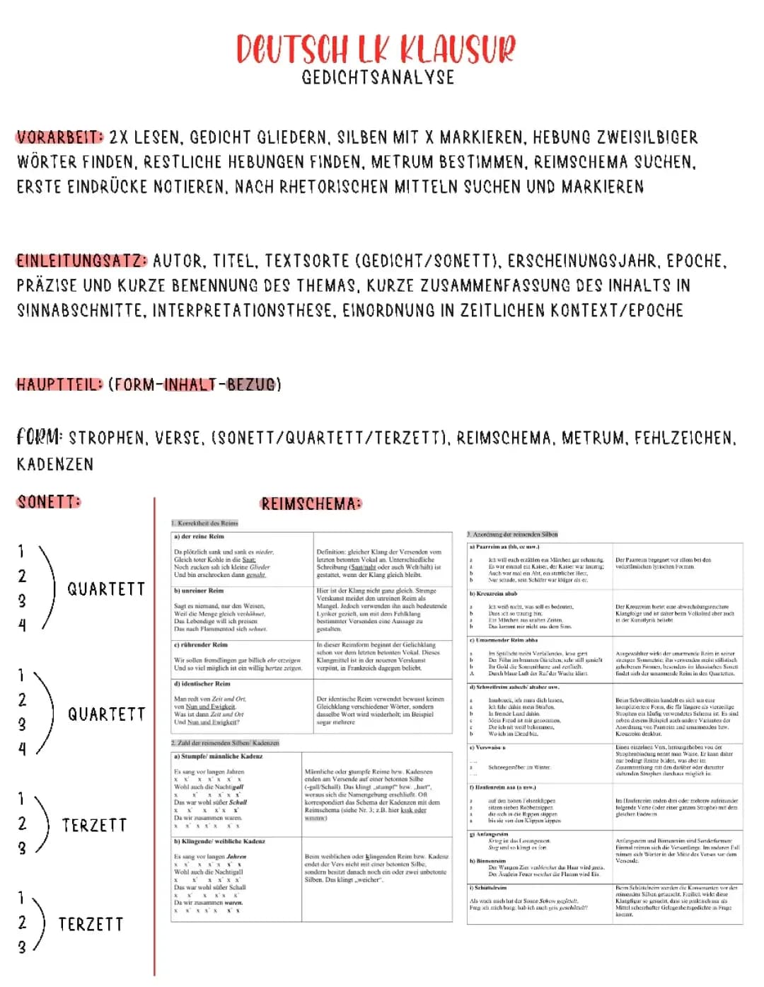 Gedichtsanalyse