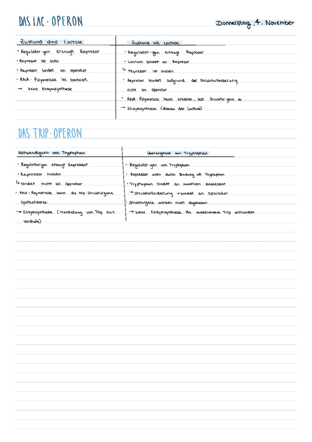 Lac- Operon und Trip-Operon 