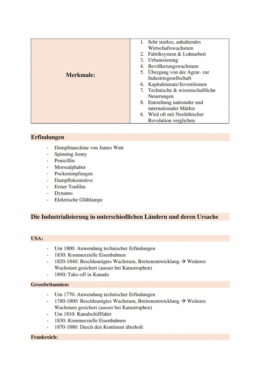 Industrielle Revolution, Industrialisierung und Soziale Frage
Industrielle Revolution und Industrialisierung
Definition Industrielle Revolut