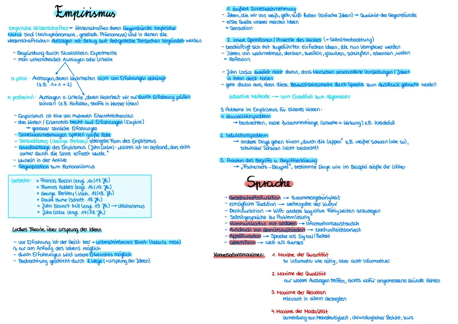 Philosophie Arbeit: Erkenntnistheorie
Allgemein
- Kant Frage: Was kann ich wissen?
(Diese Fragen, formuliert von Immanuel Kant, beziehen sic