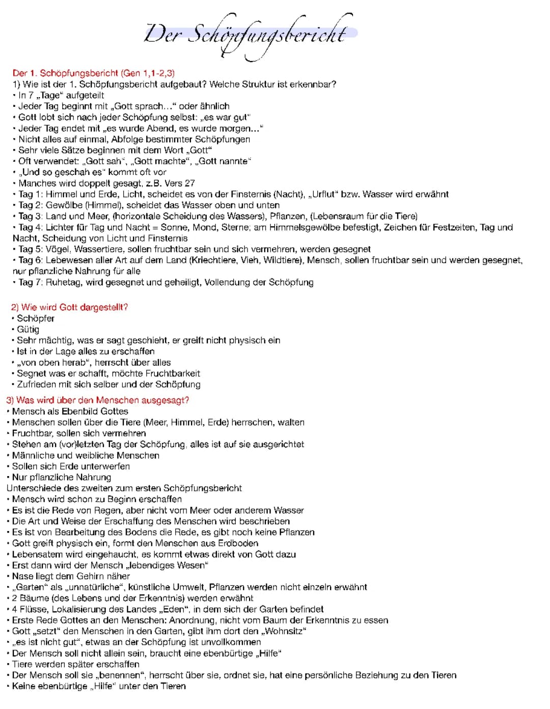 Schöpfungsgeschichte 