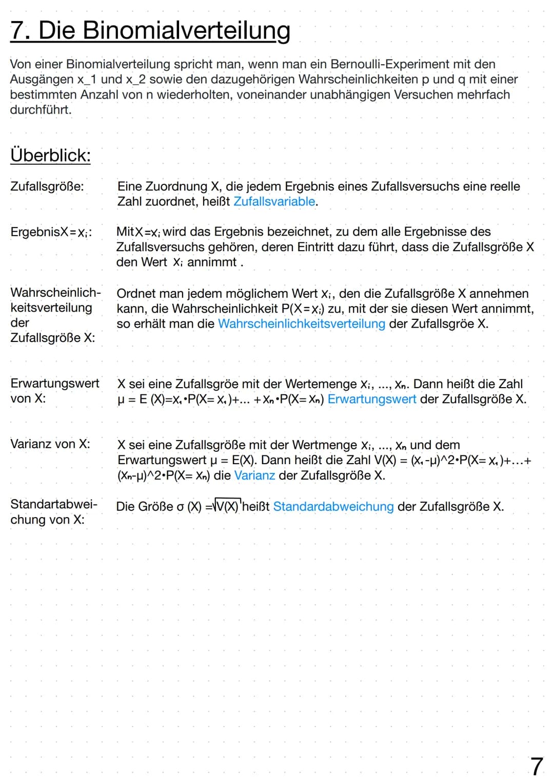 Regelheft Stochastik Inhaltsverzeichnis
Thema
1. Stockastik
Glossar
2. Baumdiagramme
Pfadregel
Summenregel.
3. Vierfeldertafel.
4. Kombinato