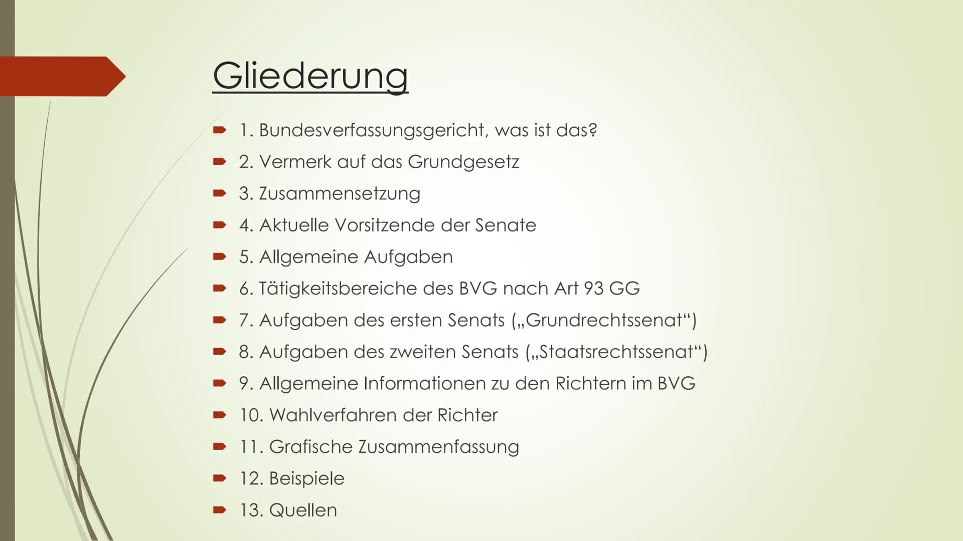 Handout Bundesverfassungsgericht
Bundesverfassungsgericht, was ist das?
Höchstes Gericht in Deutschland
1951 gegründet in Karlsruhe
Gericht 