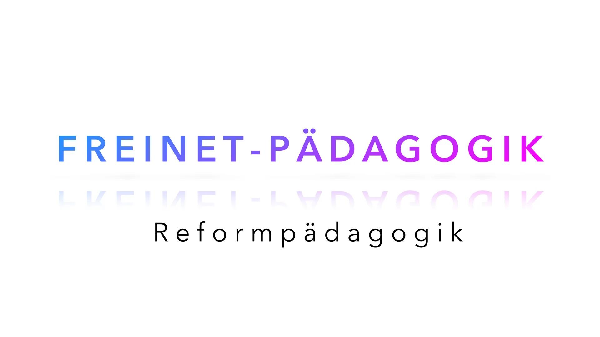 FREINET-PÄDAGOGIK
LKEIMEI-LYDYGOOGIK
Reformpädagogik Freinet-Reformpädagogik
1) Wie ist die Freinet-Pädagogik entstanden?
• 1920 in Frankrei