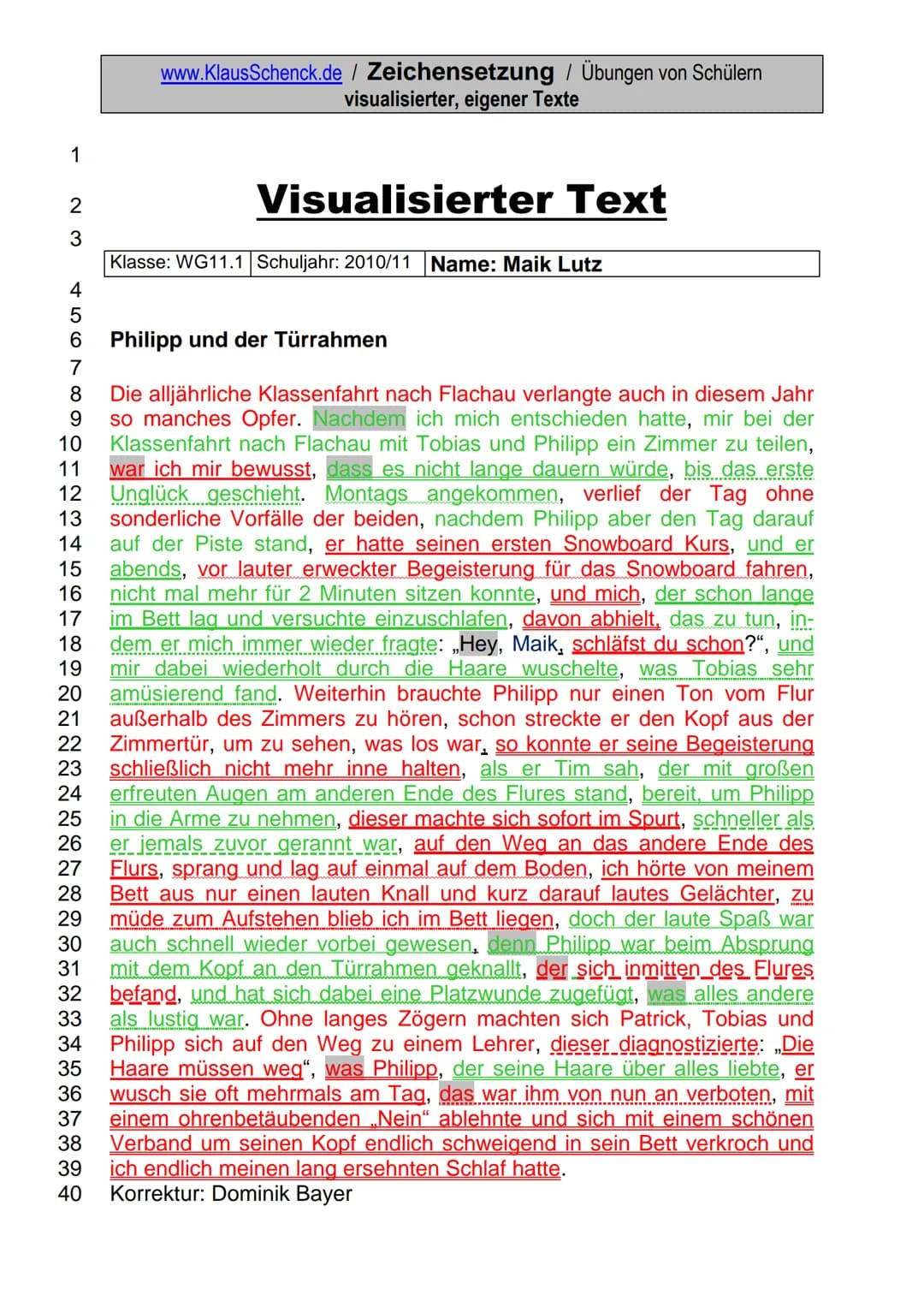 www.KlausSchenck.de / Deutsch-Abi-Training: Kommaregeln / S. 1/5
Zeichensetzung -
der Schwachpunkt ganzer Schülergenerationen!
Die Regeln wu
