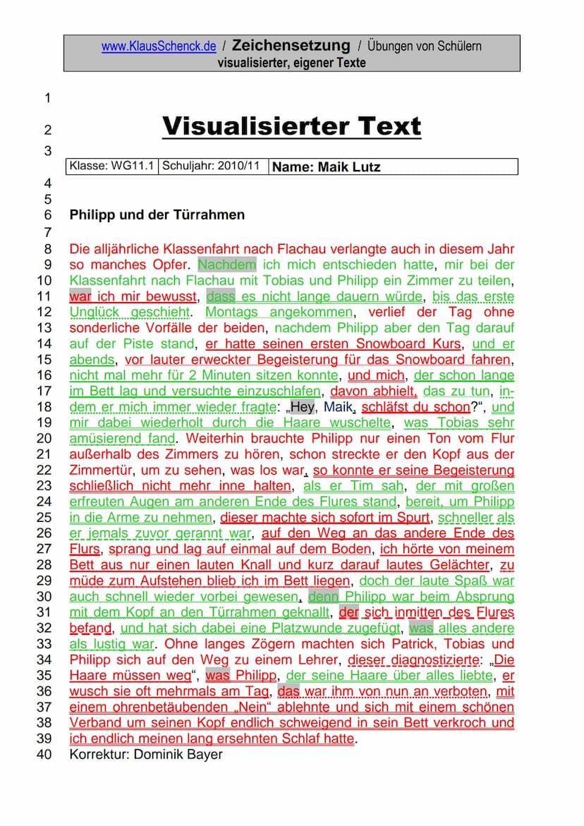 www.KlausSchenck.de / Deutsch-Abi-Training: Kommaregeln / S. 1/5
Zeichensetzung -
der Schwachpunkt ganzer Schülergenerationen!
Die Regeln wu