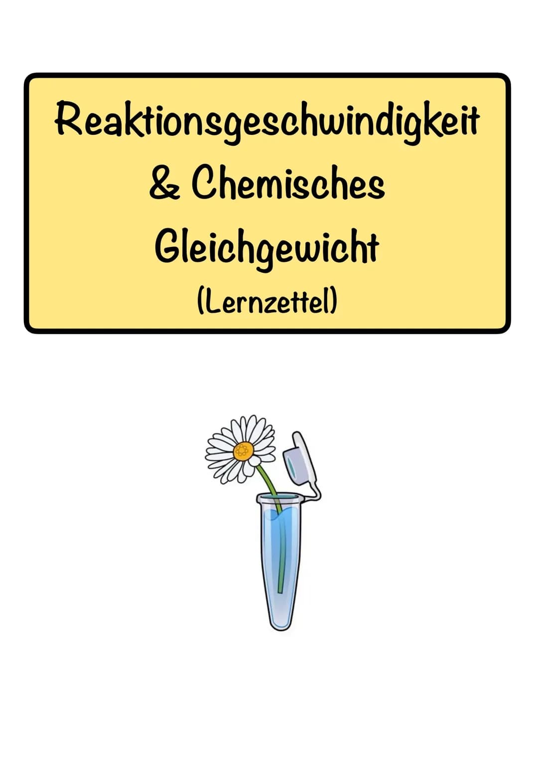 Chemisches Gleichgewicht & Reaktionsgeschwindigkeit Lernzettel