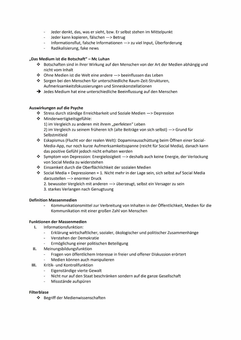 Medien
Definition:
* Mittel, die Botschaften, wie Informationen, Meinungen zwischen Sender und Empfänger
transportieren
Gesamtheit aller Kom