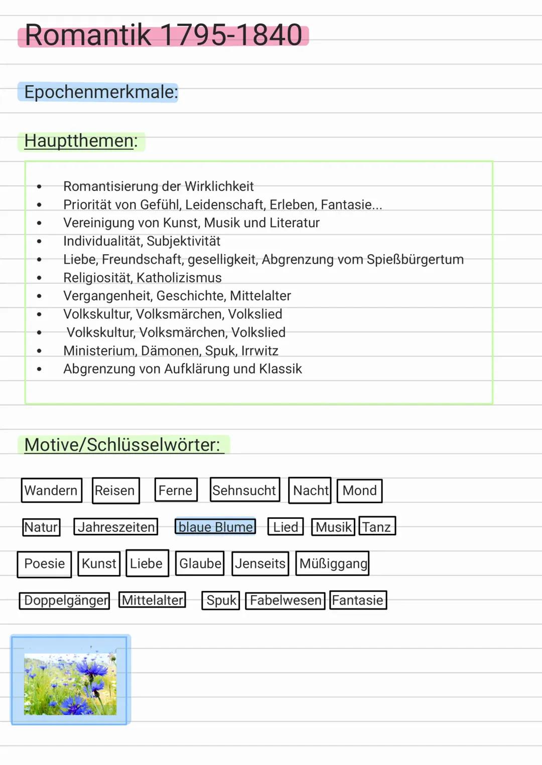 Merkmale der Romantik  
