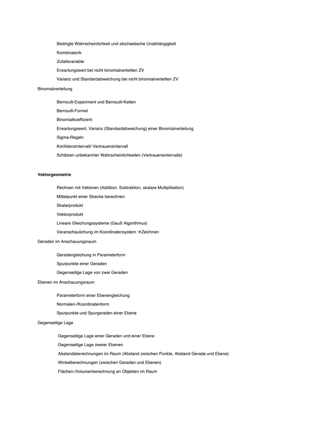 Analysis
Gleichungen (Lineare, Quadratische Gleichungen, Gleichungen höheren Grades (Wurzel ziehen, Substitution, Satz
vom Nullprodukt), Exp