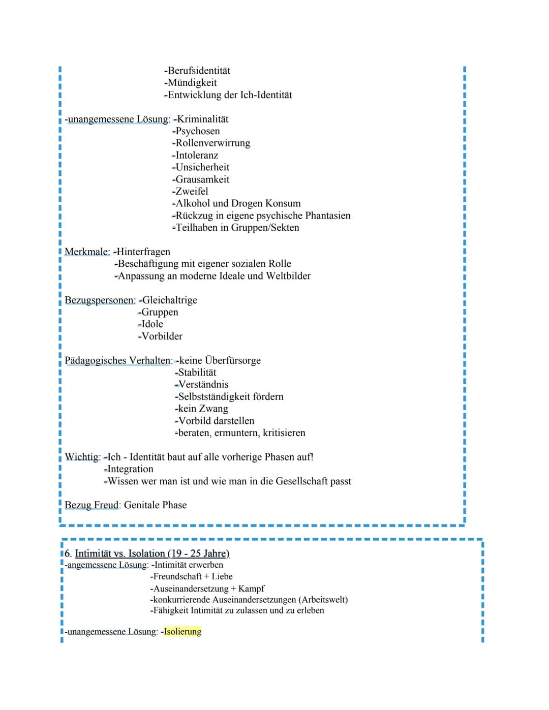 Die psychosoziale Entwicklung nach Erikson
-Vergleich Erikson / Freud
-Das Epigenetische Prinzip
-Die inneren Entwicklungsgesetze
-Was ist e