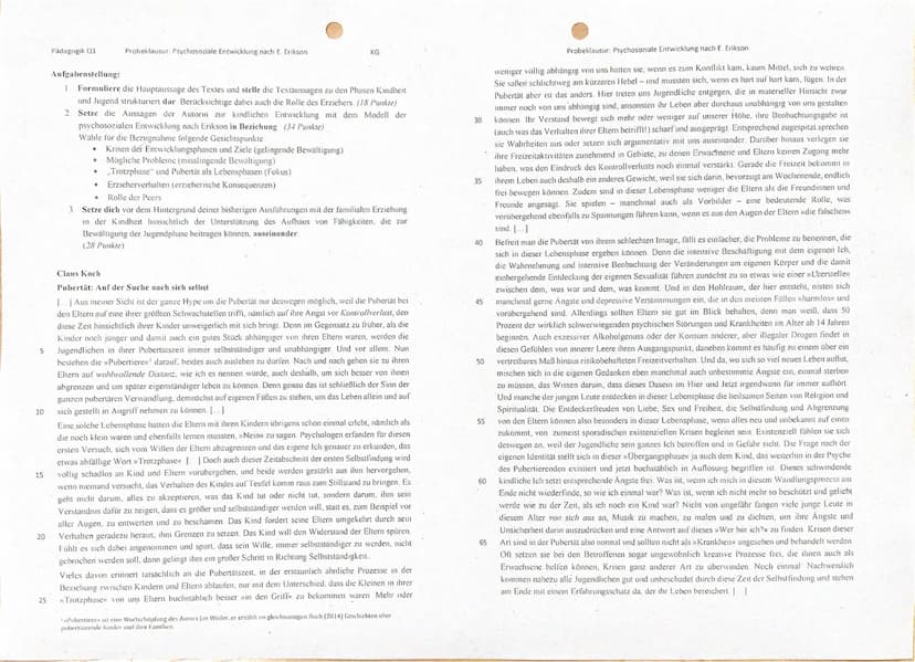 Die psychosoziale Entwicklung nach Erikson
-Vergleich Erikson / Freud
-Das Epigenetische Prinzip
-Die inneren Entwicklungsgesetze
-Was ist e