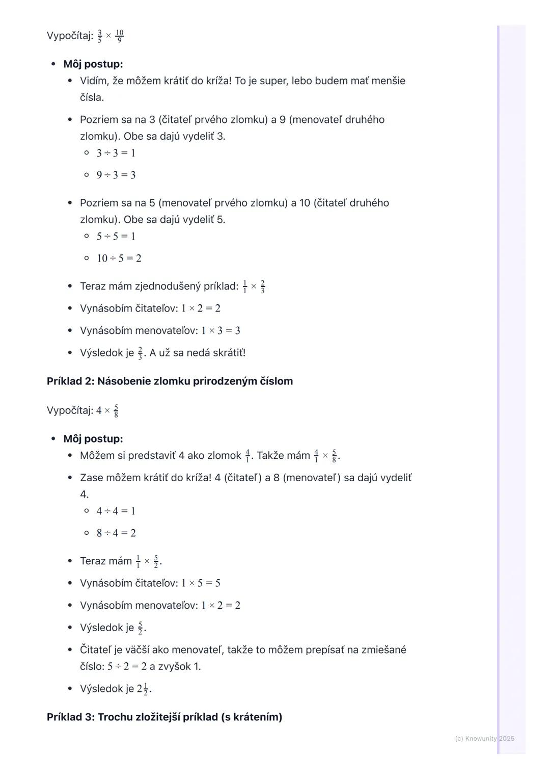 # Násobenie zlomkov

## 1. Úvod do násobenia zlomkov

Ahojte! Dnes si prejdeme násobenie zlomkov, čo je super dôležité pre testy z
matematik